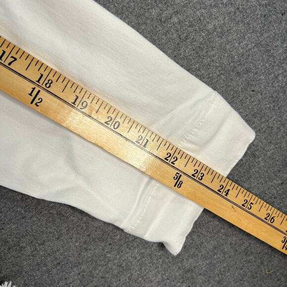 Susan Graver Stretch Denim Size Large White Button-Front Jean Jacket - Picture 7 of 10